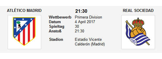 Wett Tipp Atletico Real Sociedad