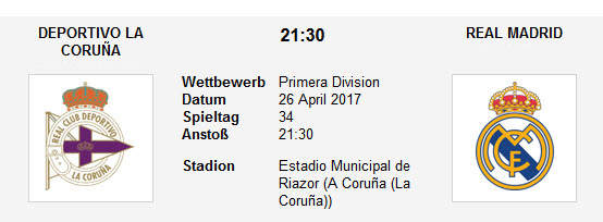 Wett Tipp Deportivo Real Madrid