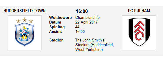 Wett Tipp Huddersfield Fulham