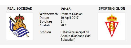 Wett Tipp Real Sociedad Sporting Gijon