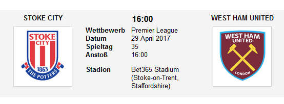 Wett Tipp Stoke West Ham