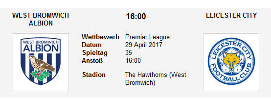 Wett Tipp WBA Leicester