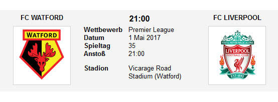 Wett Tipp Watford Liverpool