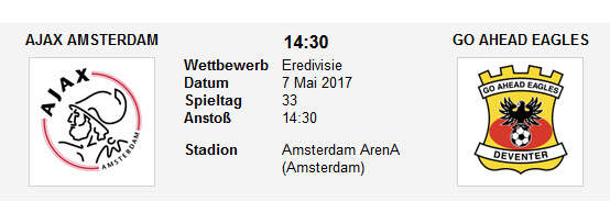 Wett Tipp Ajax Go Ahead Eagles