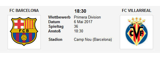 Wett Tipp Barcelona Villarreal