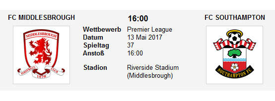 Wett Tipp Boro Southampton