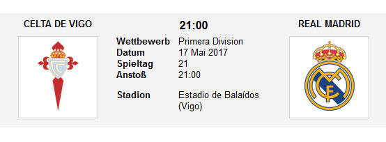 Wett Tipp Celta Vigo Real Madrid