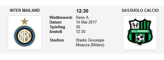Wett Tipp Inter Sassuolo