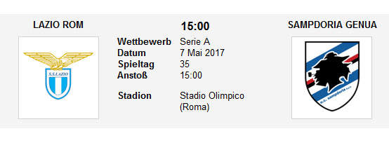 Wett Tipp Lazio Sampdoria