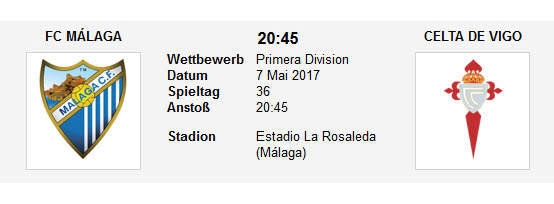 Wett Tipp Malaga Celta Vigo