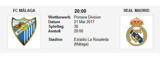 Wett Tipp Malaga Real Madrid