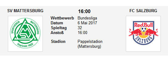 Wett Tipp Mattersburg RB Salzburg
