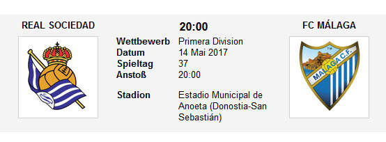 Wett Tipp Real Sociedad Malaga