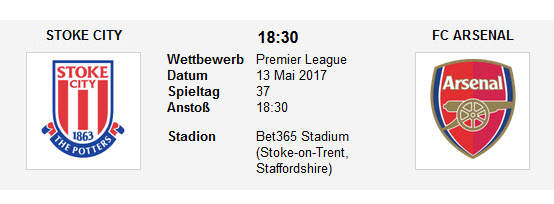 Wett Tipp Stoke Arsenal