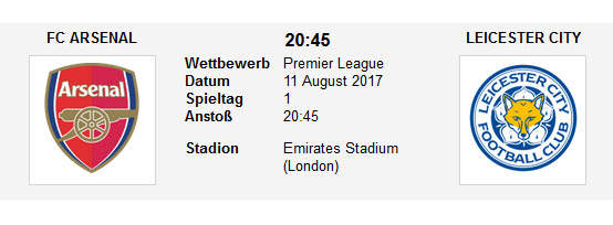 Wett Tipp Arsenal Leicester