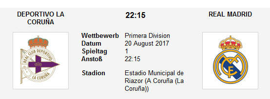 Wett Tipp Deportivo Real Madrid