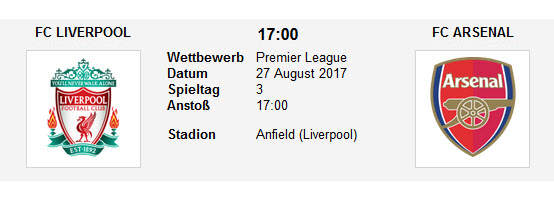 Wett Tipp Liverpool Arsenal