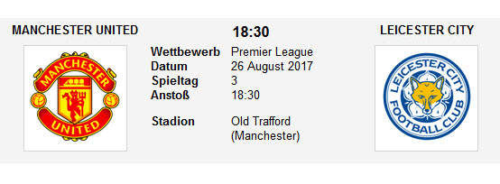 Wett Tipp Man Utd Leicester