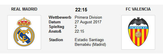 Wett Tipp Real Madrid Valencia