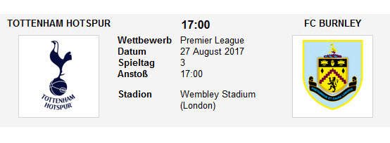 Wett Tipp Tottenham Burnley