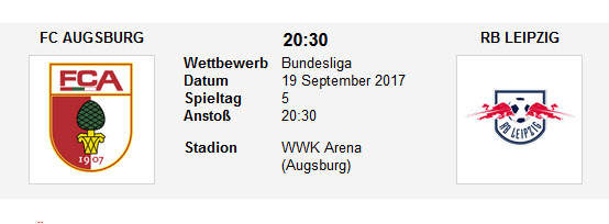 Wett Tipp Augsburg RB Leipzig