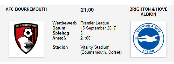 Wett Tipp Bournemouth Brighton