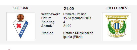 Wett Tipp Eibar Leganes