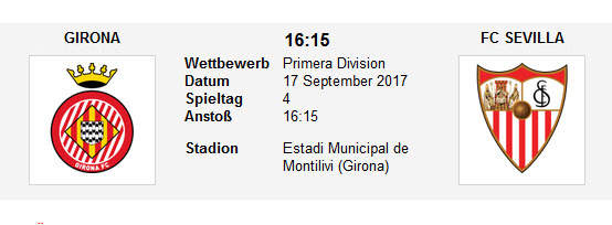 Wett Tipp Girona Sevilla