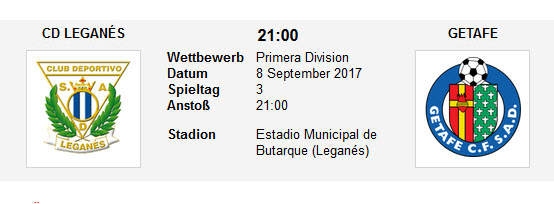 Wett Tipp Leganes Getafe