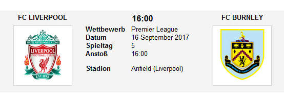 Wett Tipp Liverpool Burnley