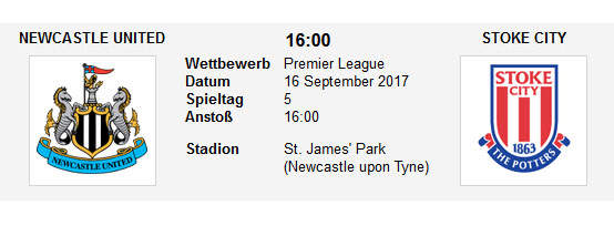 Wett Tipp Newcastle Stoke
