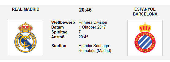 Wett Tipp Real Madrid Espanyol