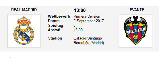 Wett Tipp Real Madrid Levante