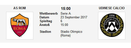 Wett Tipp Roma Udinese