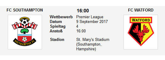 Wett Tipp Southampton Watford