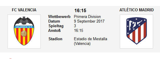 Wett Tipp Valencia Atletico Madrid