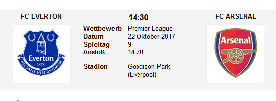 Wett Tipp Everton Arsenal