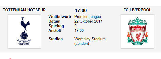 Wett Tipp Tottenham Liverpool