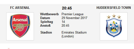 Wett Tipp Arsenal Huddersfield