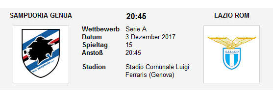 Wett Tipp Sampdoria Lazio