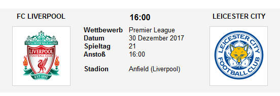 Wett Tipp Liverpool Leicester