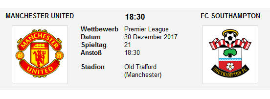 Wett Tipp Man Utd Southampton