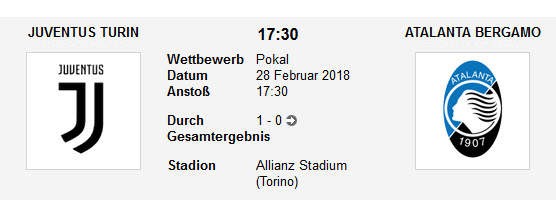 Wett Tipp Juventus Atalanta 28 02 18