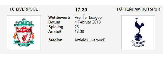 Wett Tipp Liverpool Tottenham