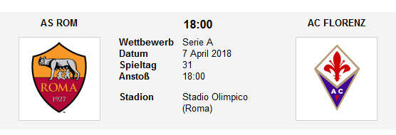 Wett Tipp AS Roma Fiorentina