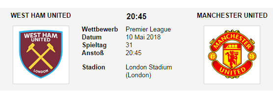 Wett Tipp West Ham Man Utd