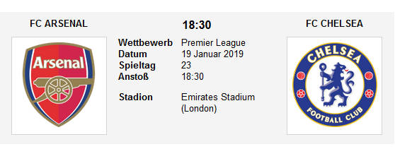 Wett Tipp Arsenal Chelsea 19 01 19