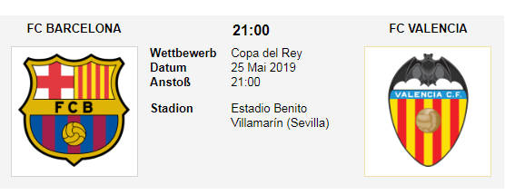 Wett Tipp Barcelona Valencia Copa del Rey 25 05 19