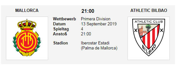 Wett Tipp Mallorca Bilbao 13 09 19