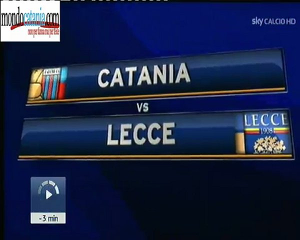 Video: Catania Calcio – US Lecce (1-2), Serie A